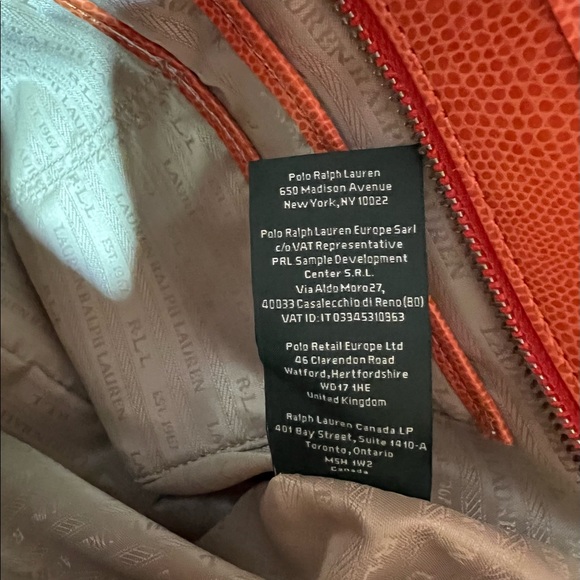 PRICE DROP*Make offer* LAUREN Ralph Lauren Orange Snake Skin Pattern Purse - Picture 12 of 16